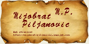 Mijobrat Piljanović vizit kartica